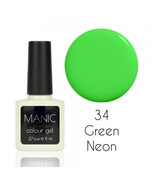 Гель лак MANIC №34 Green Neon 8 мл