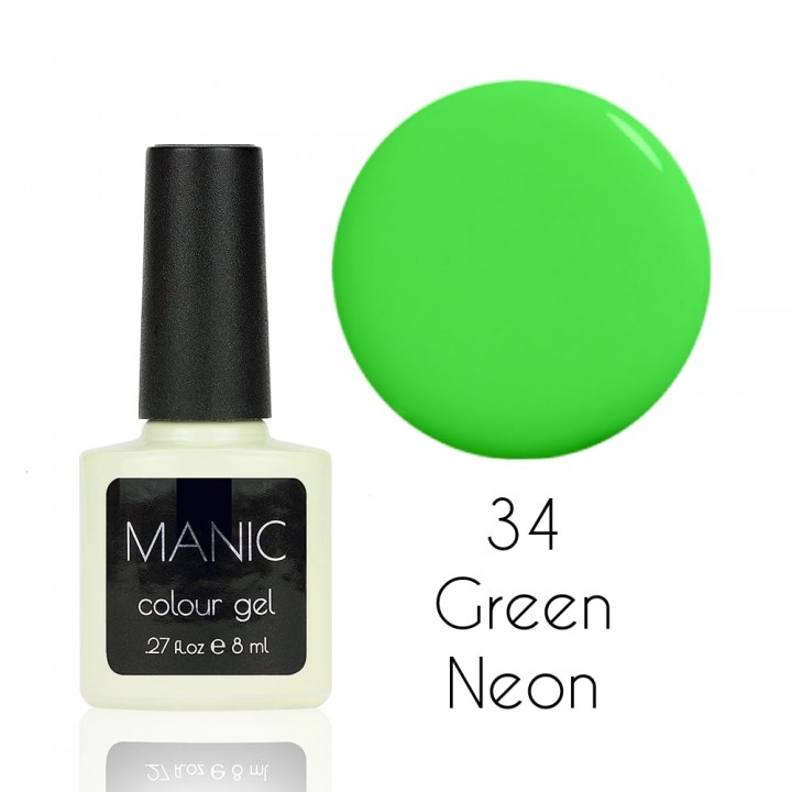 Гель лак для ногтей MANIC №34 Green Neon