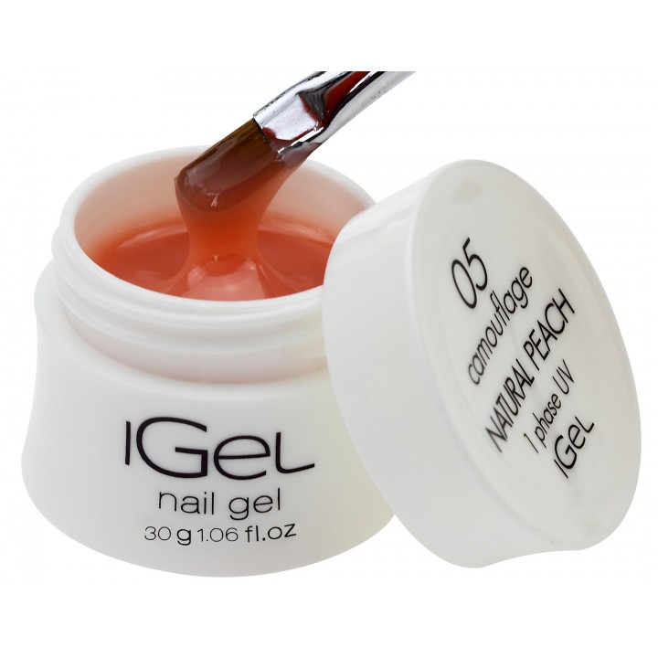 Натурально персиковый гель для наращивания ногтей iGel Natural Peach №05 30 гр