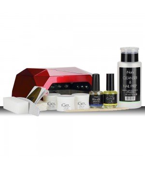 Стартовый набор для геля iGel с CCFL+UVLED гибридной лампой Diamond Crystal (ОРИГИНАЛЬНОЕ КАЧЕСТВО) 36 Вт #40