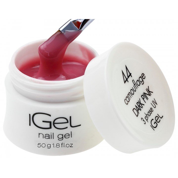 Тёмно розовый гель для наращивания ногтей iGel Dark Pink №44 50 гр