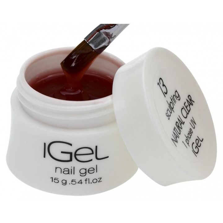 Прозрачно натуральный гель для наращивания ногтей iGel Natural Clear №13 15 гр