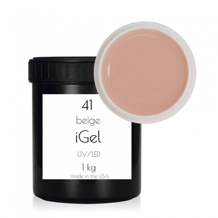 Бежевый Самовыравнивающийся гель для наращивания ногтей iGel Beige №41 1 кг