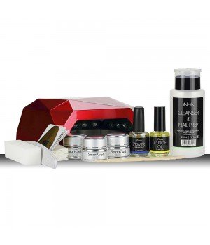 Стартовый набор для геля SmartGel сCCFL+UVLED  гибридной лампой Diamond Crystal (ОРИГИНАЛЬНОЕ КАЧЕСТВО) 36 Вт #48