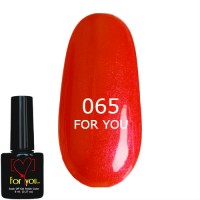 Гель лак Ярко Алый FOR YOU № 065 8 мл