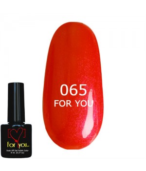Гель лак Ярко Алый FOR YOU № 065 8 мл