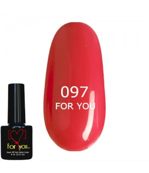 Гель лак Сочный Розовый FOR YOU № 097 8 мл