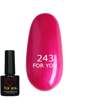 Гель лак Розовый FOR YOU № 243 8 мл