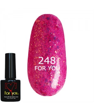 Гель лак Розовый FOR YOU № 248 8 мл