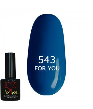 Гель лак Синий FOR YOU № 543 8 мл