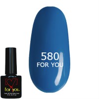 Гель лак Синий Джинсовый FOR YOU № 580 8 мл