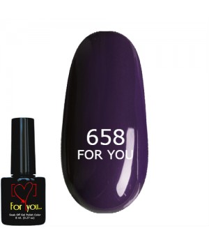 Гель лак Сине Фиолетовый FOR YOU № 658 8 мл