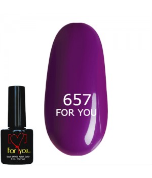 Гель лак Фиолетовый FOR YOU № 657 8 мл