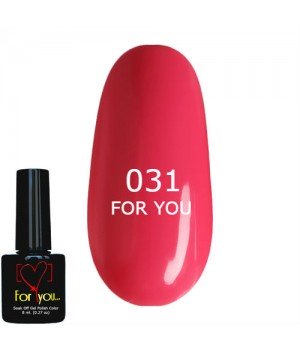 Гель лак Розовый Тёплый FOR YOU № 031 8 мл
