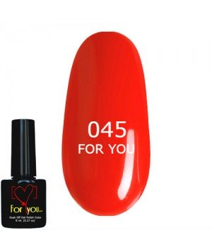 Гель лак Светло Красный FOR YOU № 045 8 мл