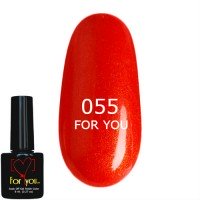 Гель лак Красное Сияние FOR YOU № 055 8 мл