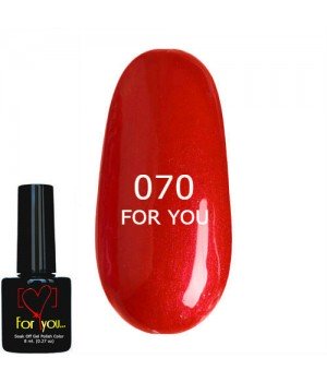 Гель лак Красный Чили FOR YOU № 070 8 мл
