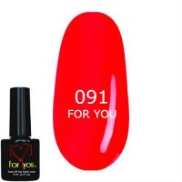 Гель лак Коралловый Неон FOR YOU № 091 8 мл
