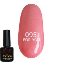 Гель лак Розовый Искристый FOR YOU № 095 8 мл