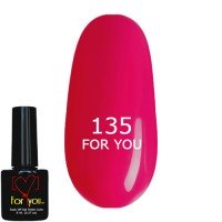 Гель лак Ярко Малиновый FOR YOU № 135 8 мл