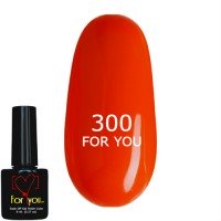 Гель лак Темно Оранжевый FOR YOU № 300 8 мл