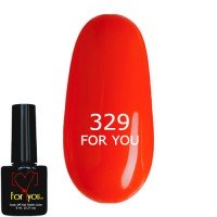 Гель лак Оранжевый Неоновый FOR YOU № 329 8 мл
