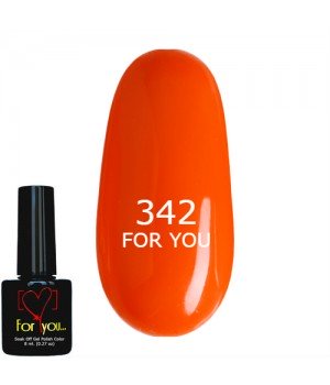 Гель лак Оранжевый Яркий FOR YOU № 342 8 мл