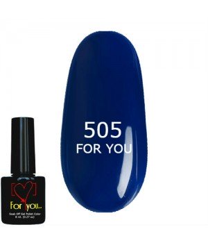 Гель лак Синий Ультрамариновый FOR YOU № 505 8 мл