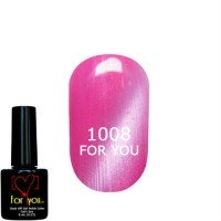 Гель лак Ярко Фиолетовый FOR YOU № 1008 (Кошачий глаз) 8 мл