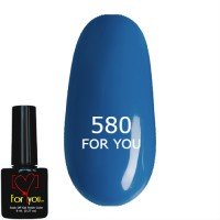 Гель лак Синий Джинсовый FOR YOU № 580 8 мл