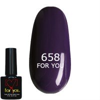 Гель лак Сине Фиолетовый FOR YOU № 658 8 мл