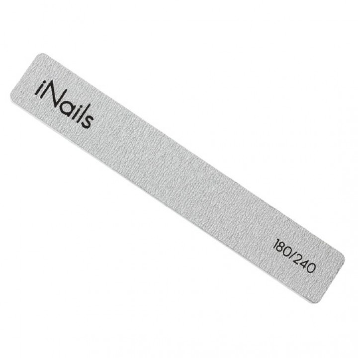 Пилочка для ногтей iNails 180/240 широкая, прямоугольная