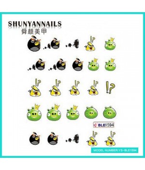 Слайдер дизайн для ногтей Мультяшки, Angry Birds