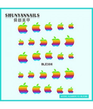 Слайдер дизайн для ногтей Яблоко, Apple