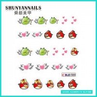Слайдер дизайн для ногтей Птицы, Angry Birds, сердечки