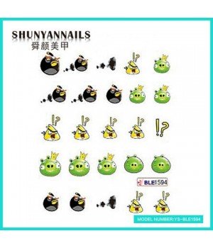 Слайдер дизайн для ногтей Мультяшки, Angry Birds