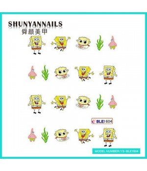 Слайдер дизайн для ногтей Мультики, Губка Боб, Sponge Bob