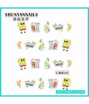Слайдер дизайн для ногтей Мультяшки, Губка Боб, Sponge Bob