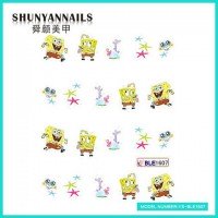Слайдер дизайн для ногтей Мультяшки, Губка Боб, Sponge Bob, звездочки
