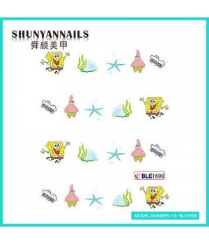 Слайдер дизайн для ногтей Мультяшки, Губка Боб, Sponge Bob, звезда