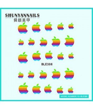 Слайдер дизайн для ногтей Яблоко, Apple